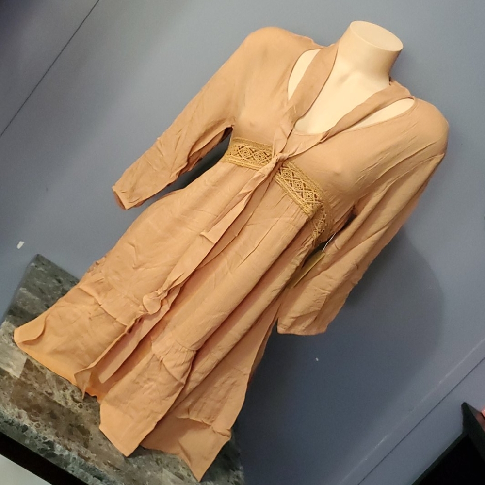 CLEARANCE Adorable BOHO Milk Chocolate Dress - Picture 2 of 13